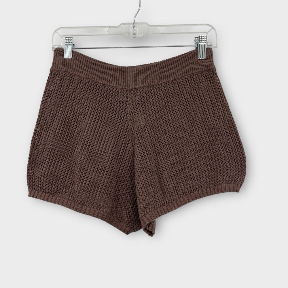Year of Ours Brown Knit Swim Coverup Shorts - Picture 2 of 3